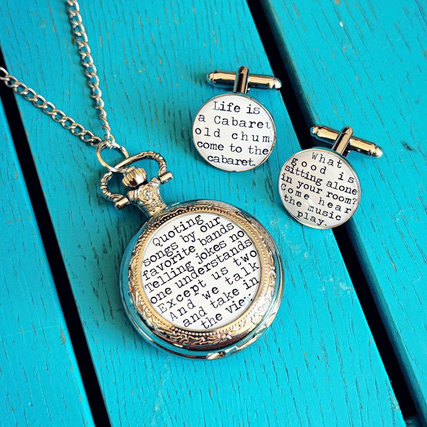 Song Lyrics Cufflinks - Unique and personal gift - Valentines Day gift for him - Wedding cufflinks, groom, best man, ushers. First Dance