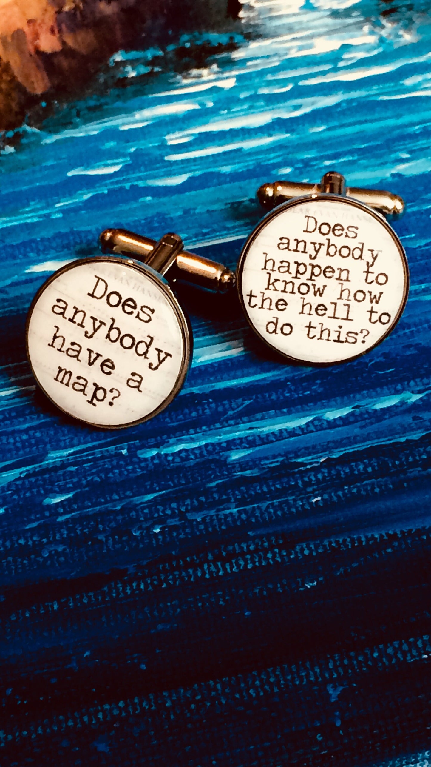 Dear Evan Hansen cufflinks. Musical Theatre gift. Musicals lyrics. Inspirational Quotes. Music lover. Broadway. West End. Gift for him.