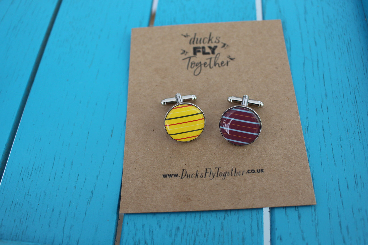 Football Team Colours Cufflinks. Man United. Man City. Spurs. Arsenal. Liverpool. Chelsea. Crystal Palace. Everton. Groomsmen gift. Soccer.