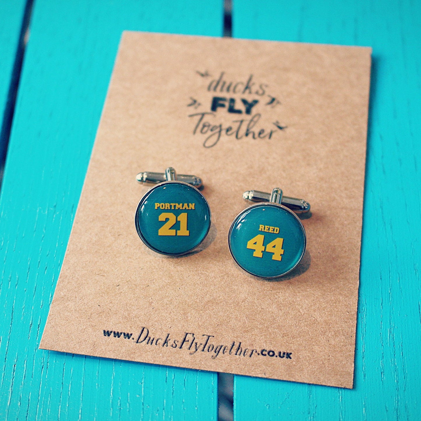 Mighty Ducks inspired cufflinks. Ducks Fly Together. Quack Attack. Retro 90s movie. I will not quack at the principal. Bash Brothers. Conway