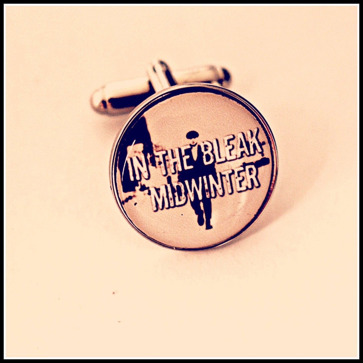 Peaky Blinders inspired cufflinks. In the bleak midwinter. Quote. Groomsmen gifts. Customised Best Man. Groom. Wedding Pocket Watch Tie Clip