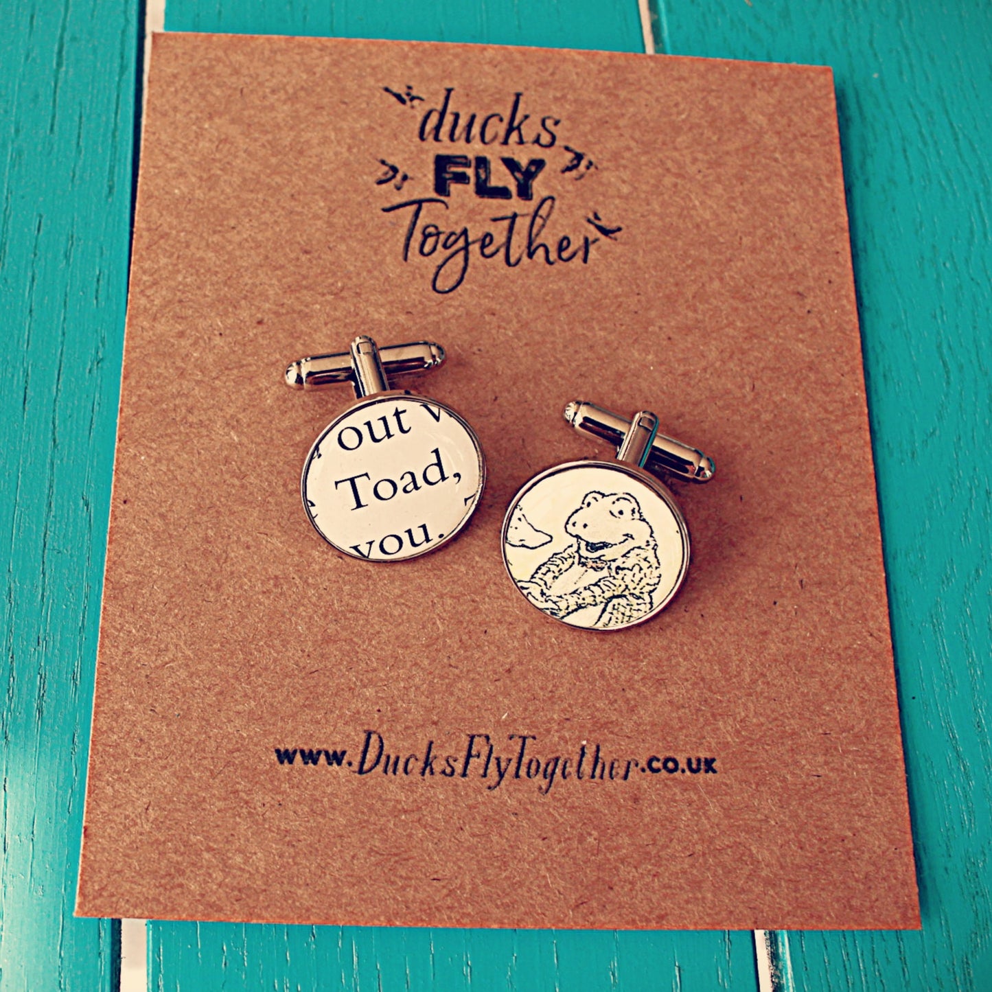 Wind in the Willows Recycled Book Page Cufflinks - Mole Ratty Mr Toad O My! Upcycled gift. Nostalgic. Gift for Dad. Vintage book. Wedding.