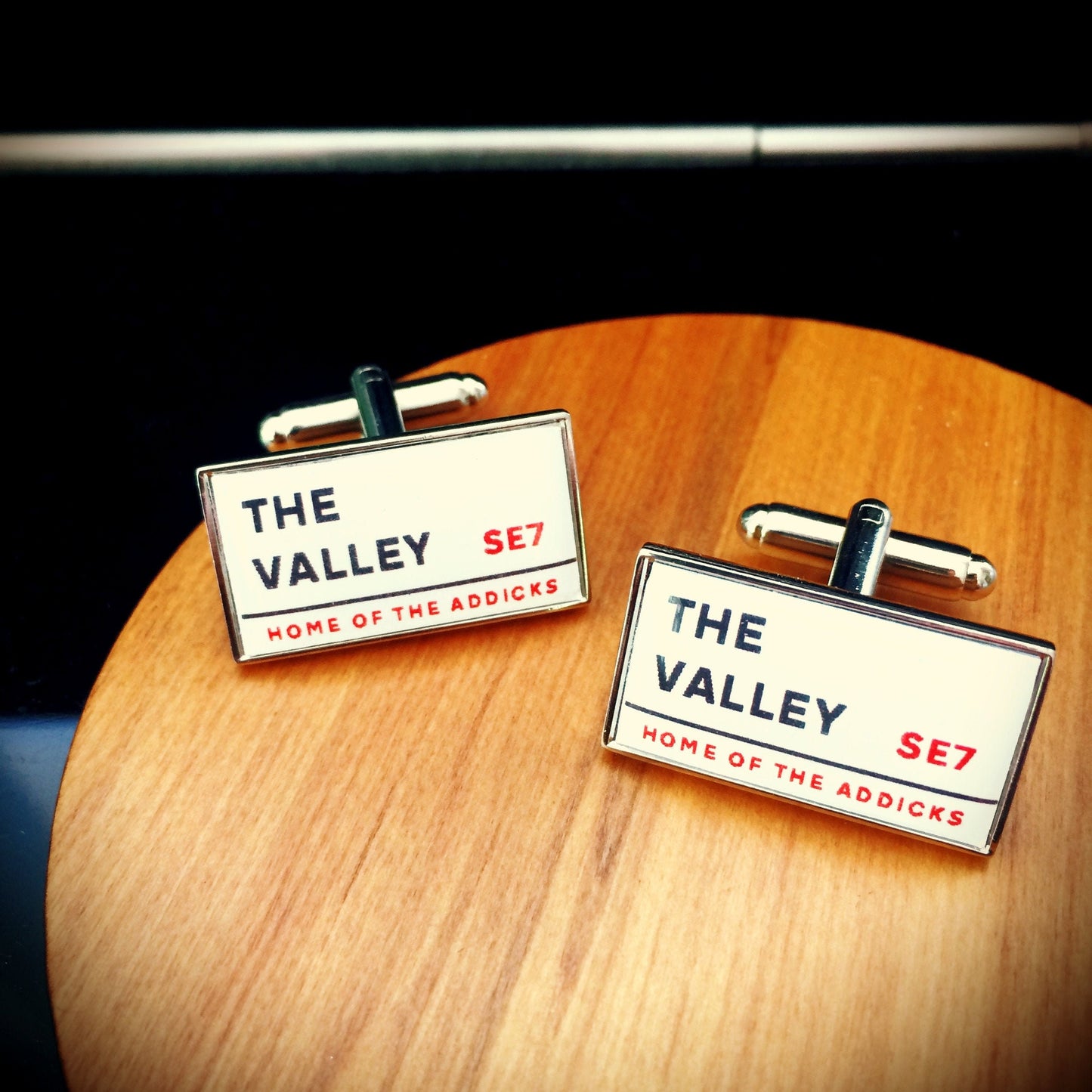 Football/Rugby Team Cufflinks - Street Signs- Gift for him. Old Trafford, Stamford Bridge, White Hart Lane, Emirates Stadium, Selhurst Park.