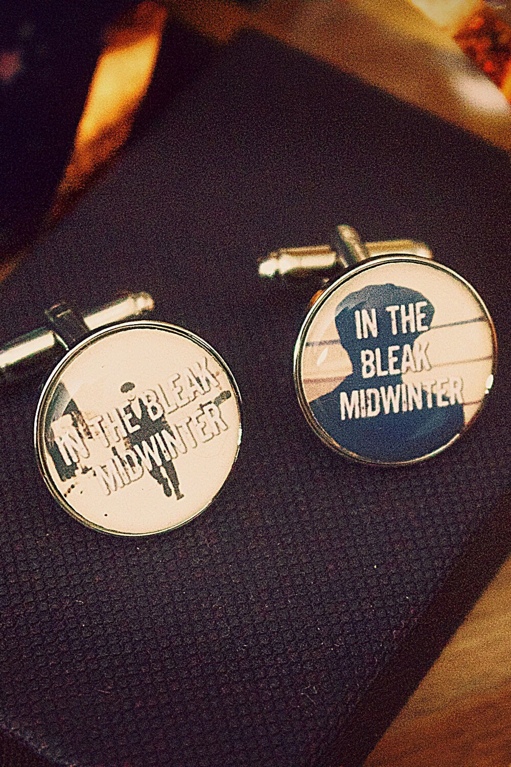 Peaky Blinders inspired cufflinks. In the bleak midwinter. Quote. Groomsmen gifts. Customised Best Man. Groom. Wedding Pocket Watch Tie Clip