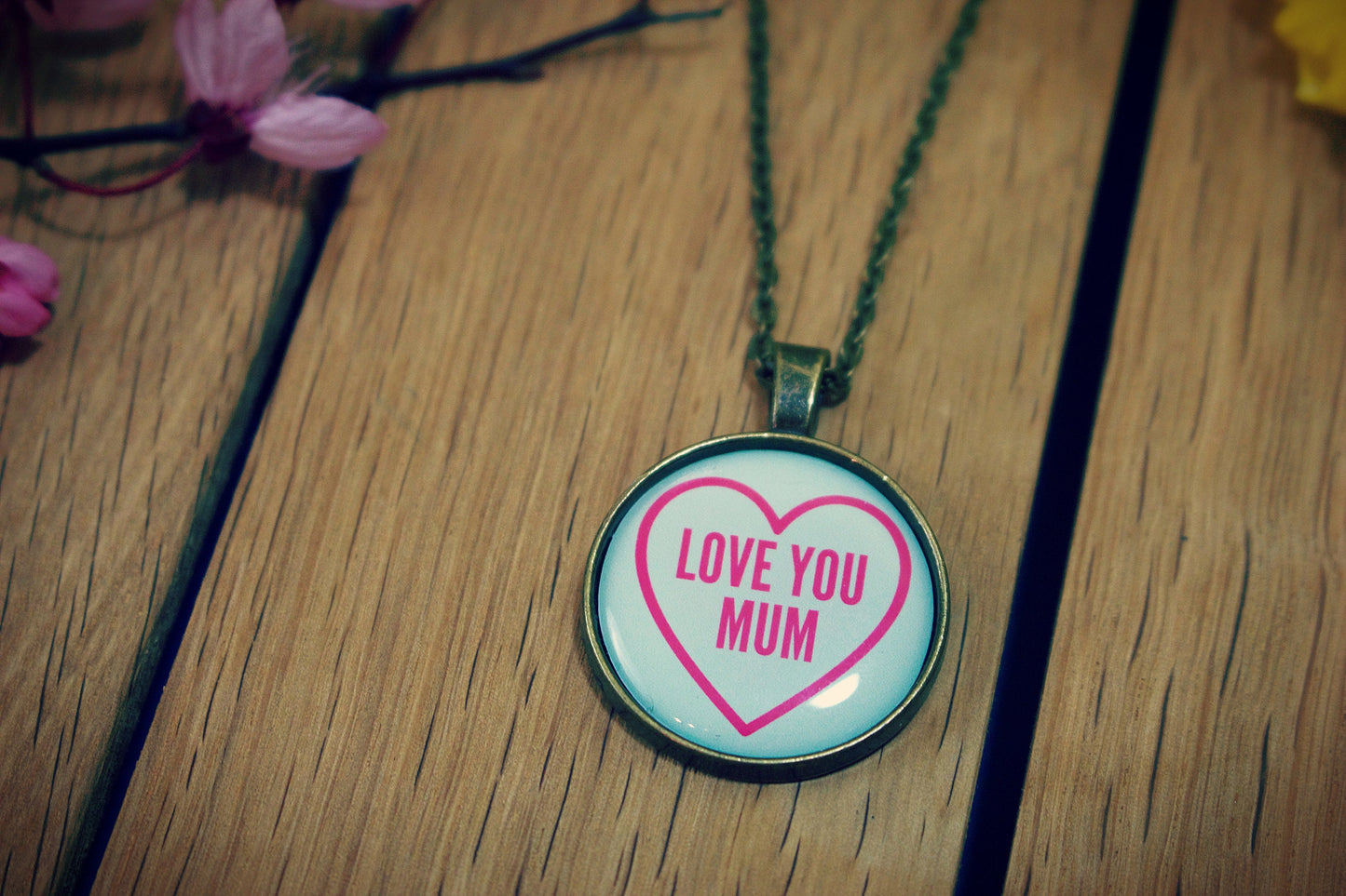 Love Hearts Necklace. Love You Mum! Amazing Mum! Gift for Granny. Grandmother. Retro sweets. Sweeties. Personalised message. Novelty candy