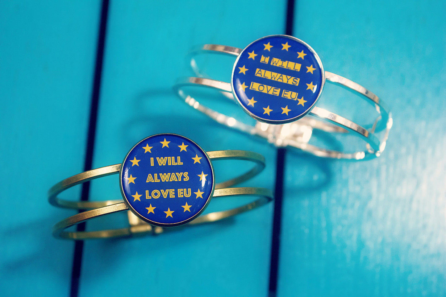 EU Flag Bracelet. Remain. Anti Brexit jewellery. Pro European. Europe gift. Personalised earrings. Gift for wife, girlfriend, mum. Liberal