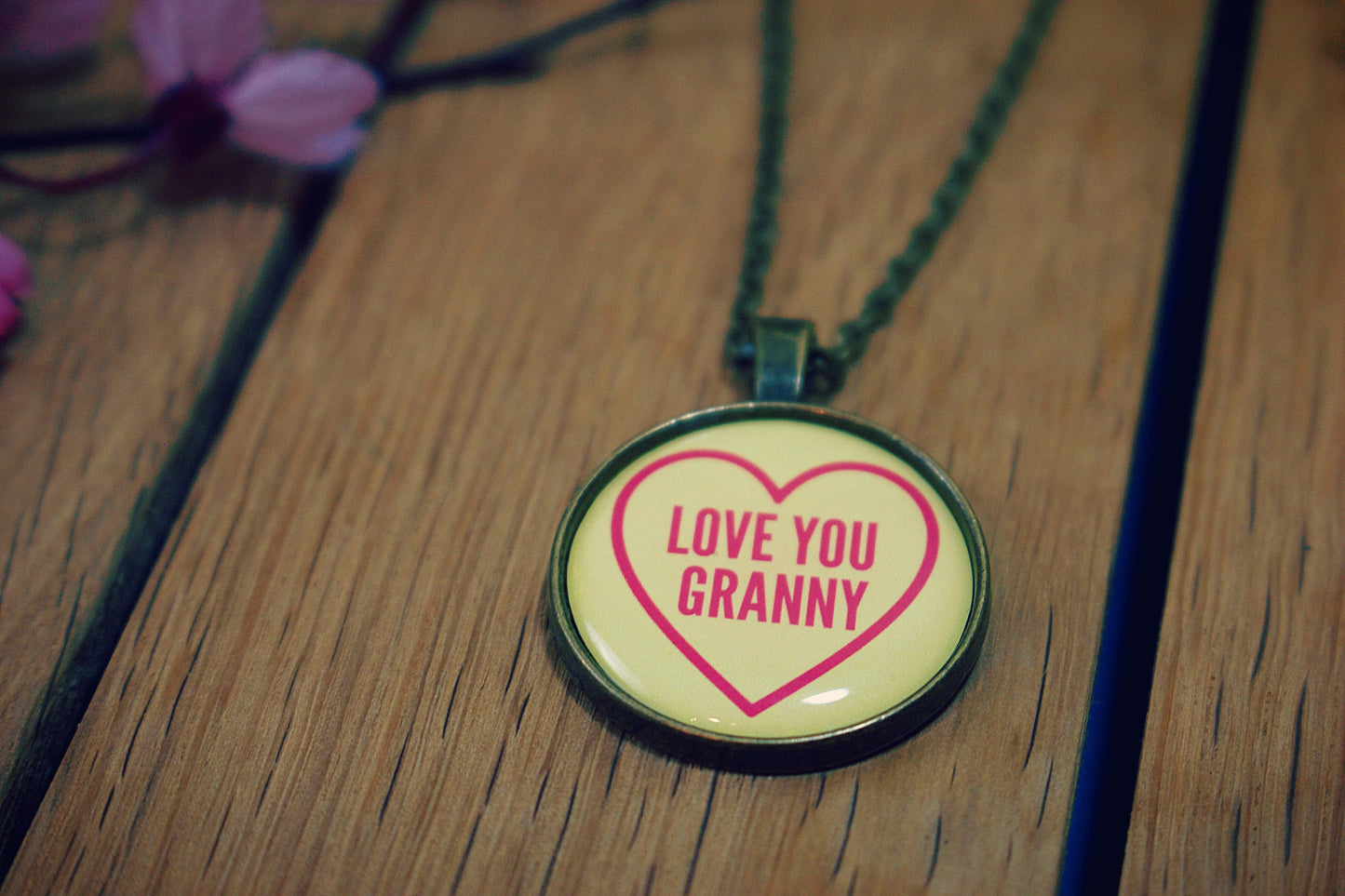 Love Hearts Necklace. Love You Mum! Amazing Mum! Gift for Granny. Grandmother. Retro sweets. Sweeties. Personalised message. Novelty candy