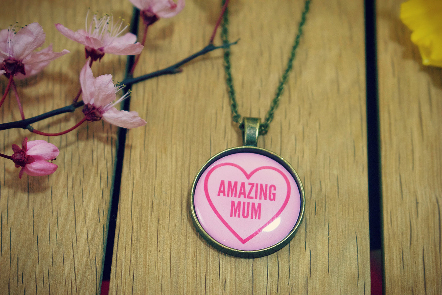 Love Hearts Necklace. Love You Mum! Amazing Mum! Gift for Granny. Grandmother. Retro sweets. Sweeties. Personalised message. Novelty candy