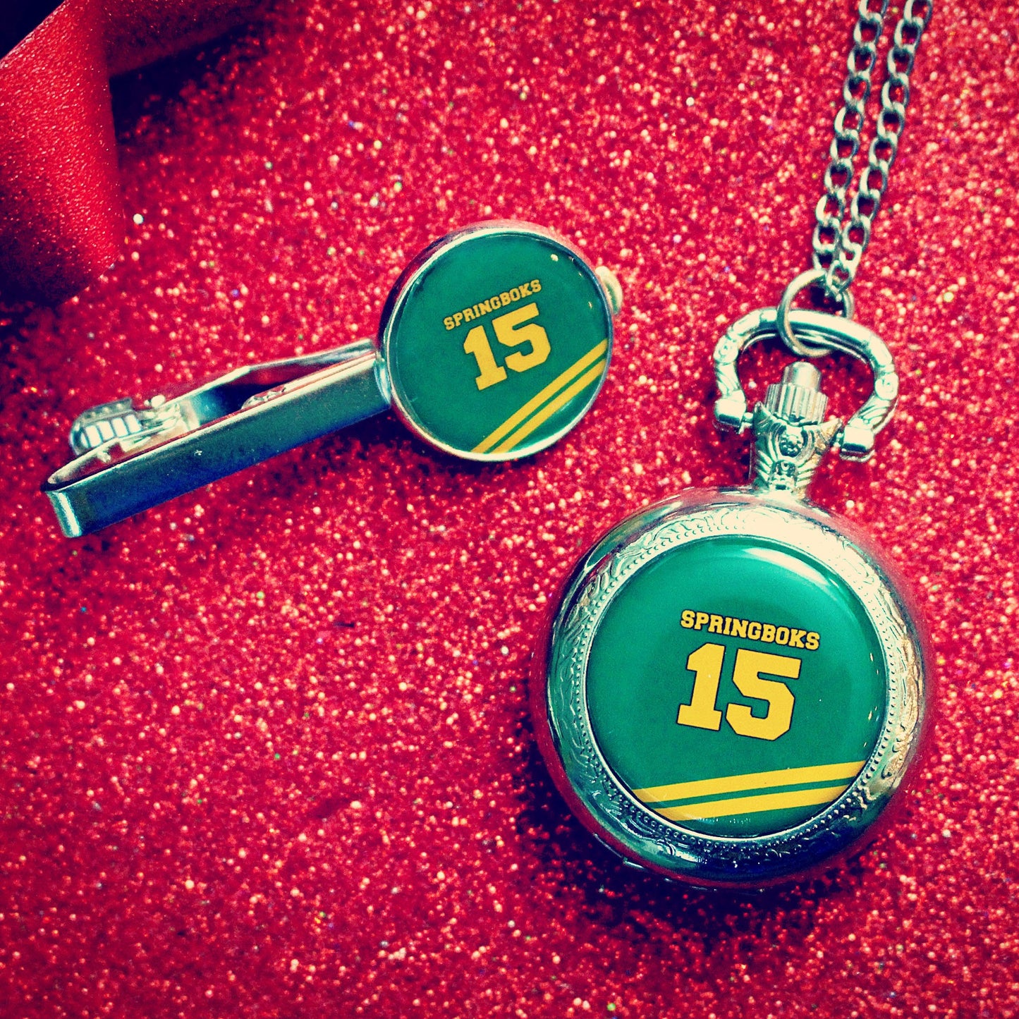 South Africa Rugby Pocket Watch. Springboks World Champions. Personalised sports shirt. Christmas gift for rugby fan dad husband. Bokke.