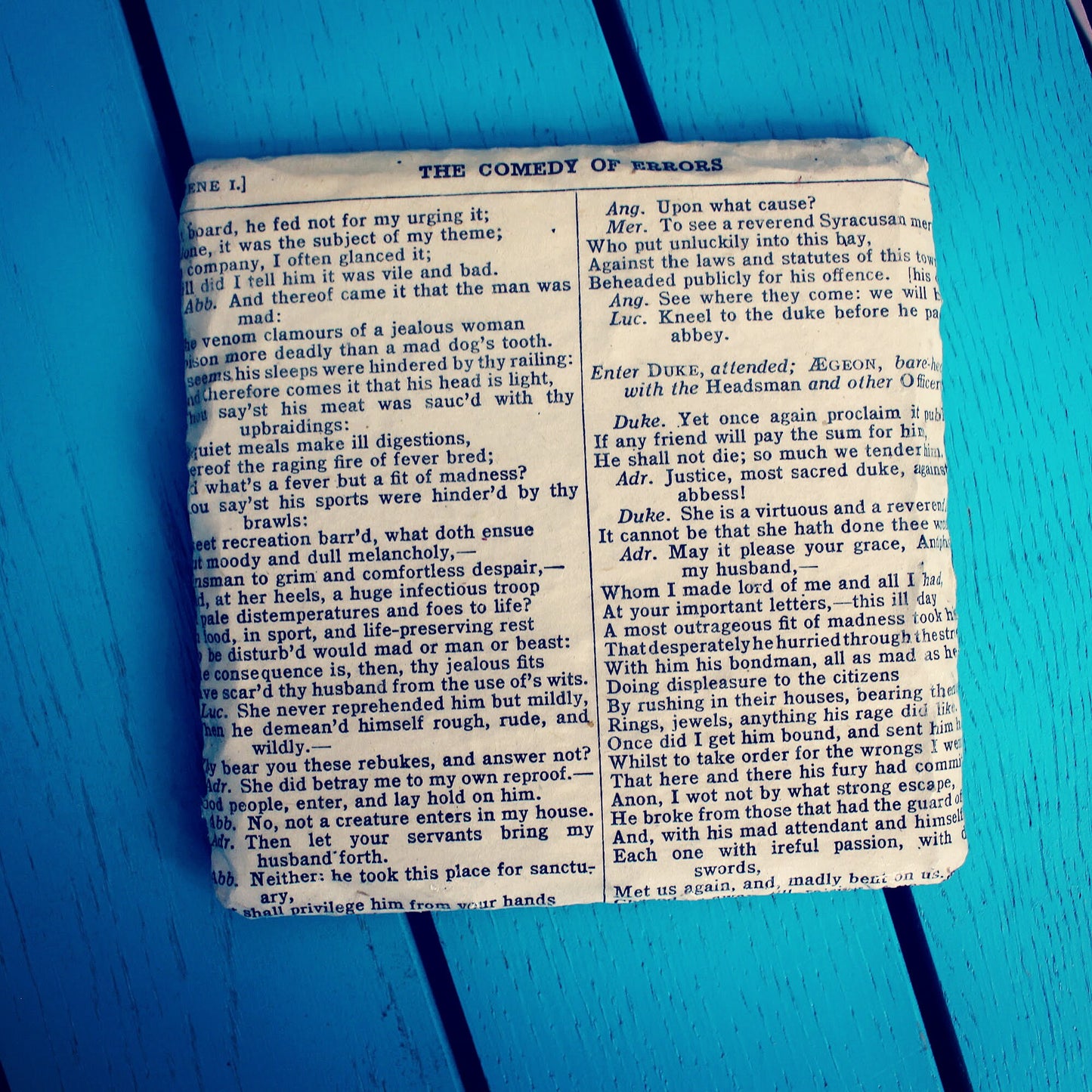 Shakespeare recycled book page coasters. Personalised novelty gift. Literature. Book lover. Kitchen gift. Mothers Day Gift. Gift for Mum.