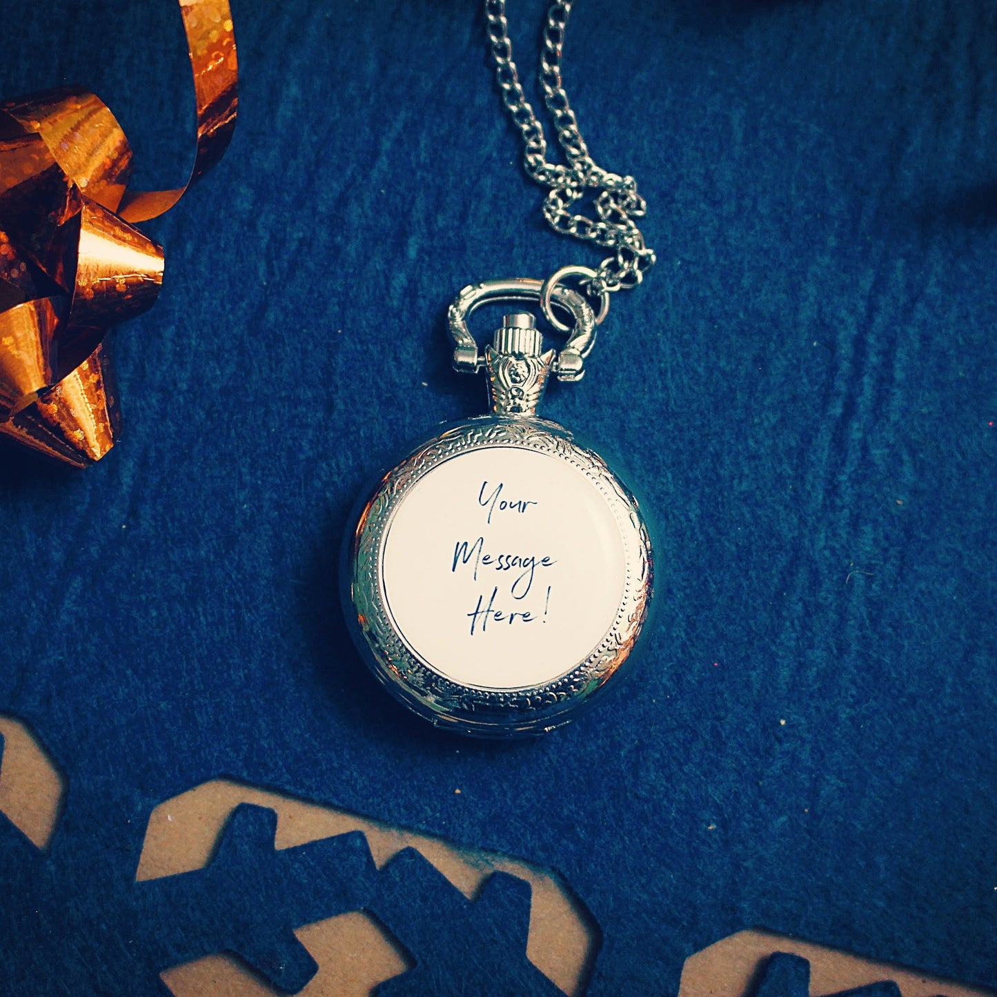 Personalised Pocket Watch. Your Message on a unique, bespoke time piece. Father of the Bride. Wedding accessory. Vows. Quotes. Gift for him.