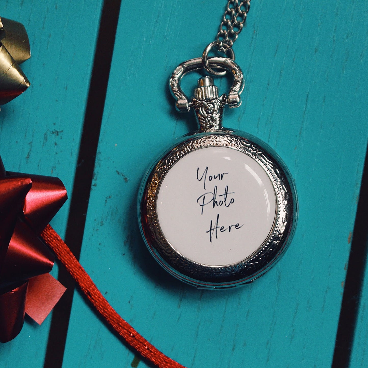 Personalised Pocket Watch. Your Photo/image on a unique, bespoke time piece. Father of the Bride. Wedding accessory Gift for him. Photograph
