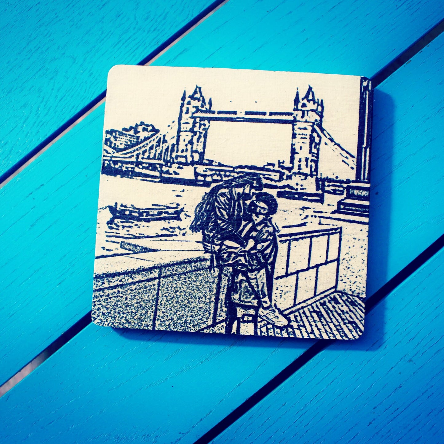 Your Photo Coaster set. Personalised pictures as home decor. Family portrait. Favourite photo. Unique gift for family Place mats Home office