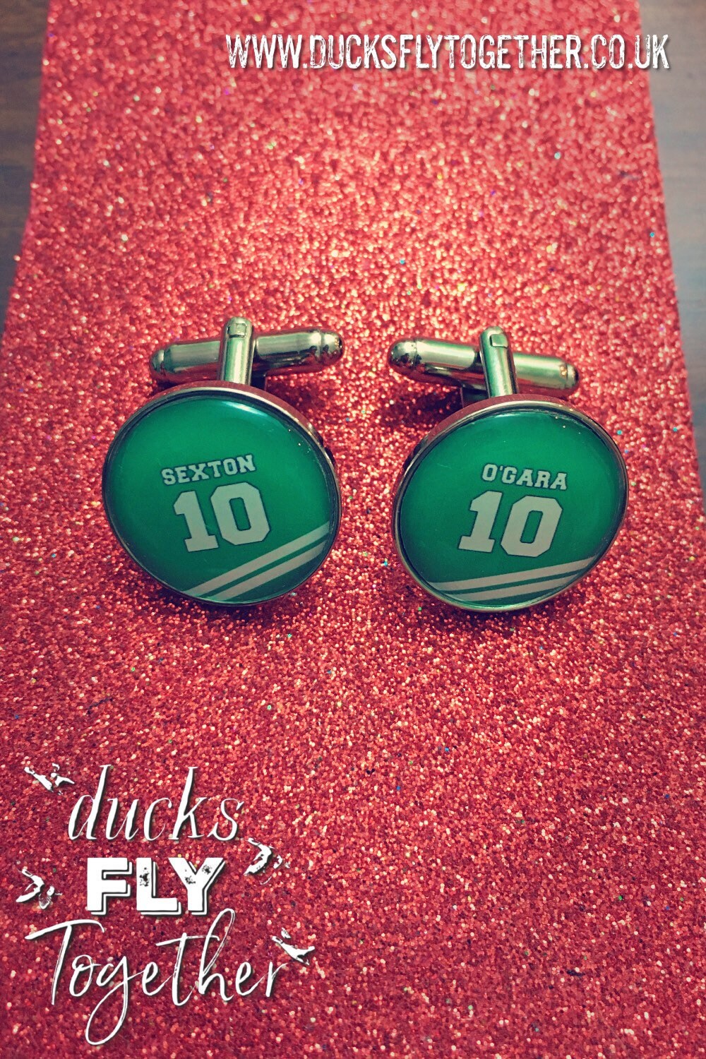 Ireland Rugby Cufflinks. Personalised gift for him. Rugby fan. Six Nations. Leinster, Munster, Ulster, Connaught. Christmas present.