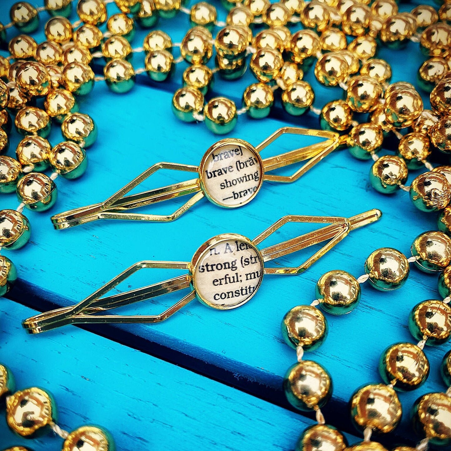 Recycled Dictionary hairpins. Vintage style Hair clips. Definition jewellery. Brave Strong Love Kindness. Bridesmaid hair pieces. Wedding