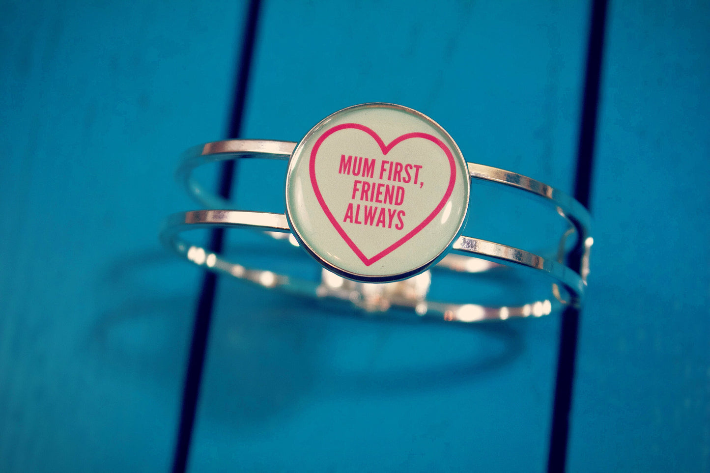 Mothers Day Love Hearts Bracelet. Love You Mum! Amazing Mum! Gift for Granny. Grandmother. Retro sweets. Sweeties. Personalised message cuff