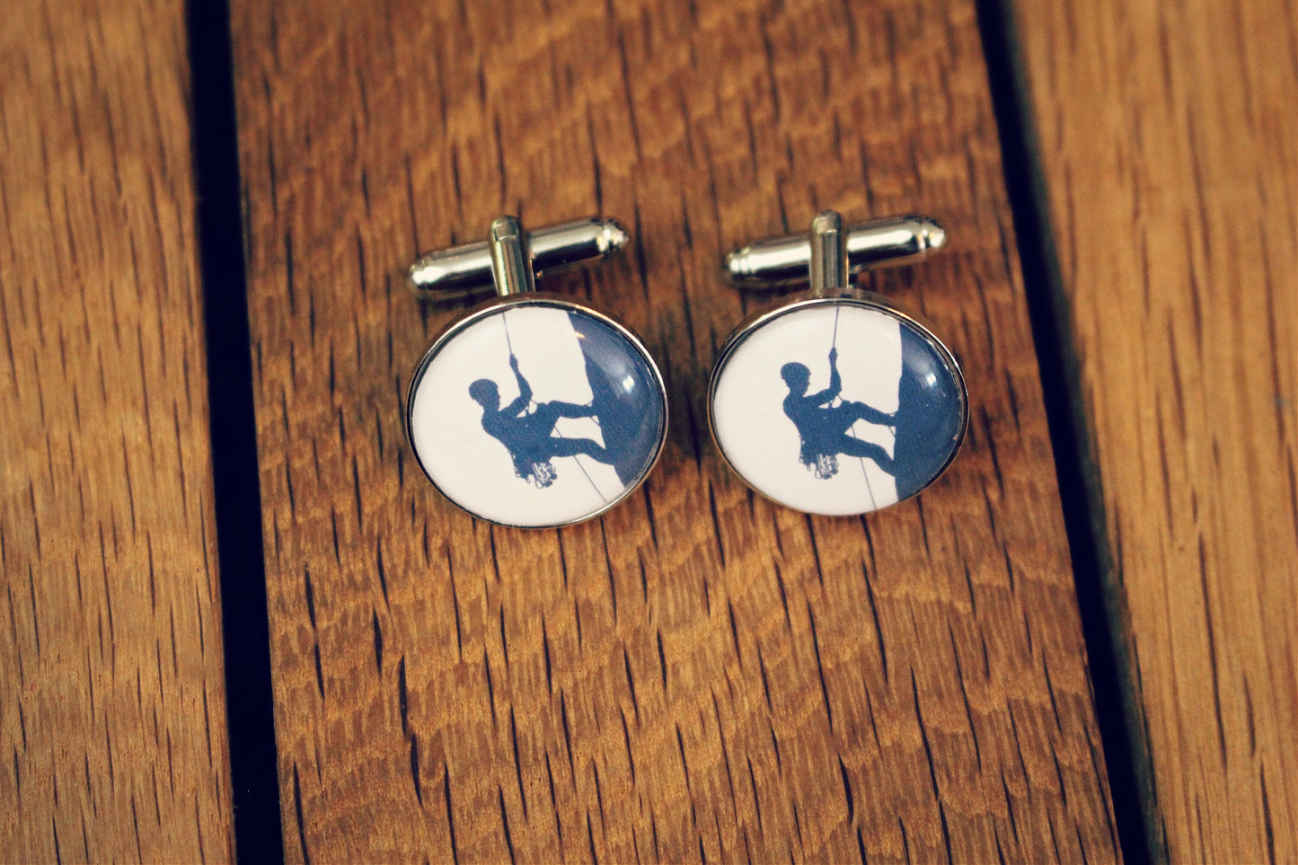 Hobbies Cufflinks Sailing Cycling Rock Climbing. Bicycle Boat Mountain climber. Monochrome wedding groom Gift for him. Manly. Bike. Sailor