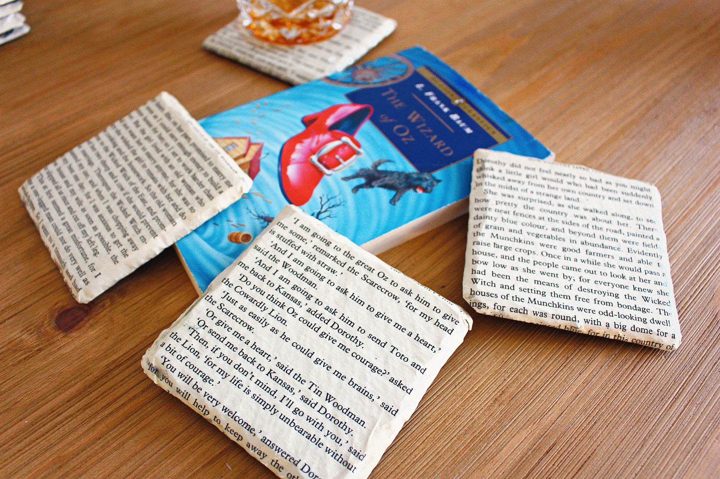 Book Page Coasters! Book Lover Gift Recycled Comics Classics Favourite Book Vintage Placemats Beer Mats Alcohol gift Housewarming Literature