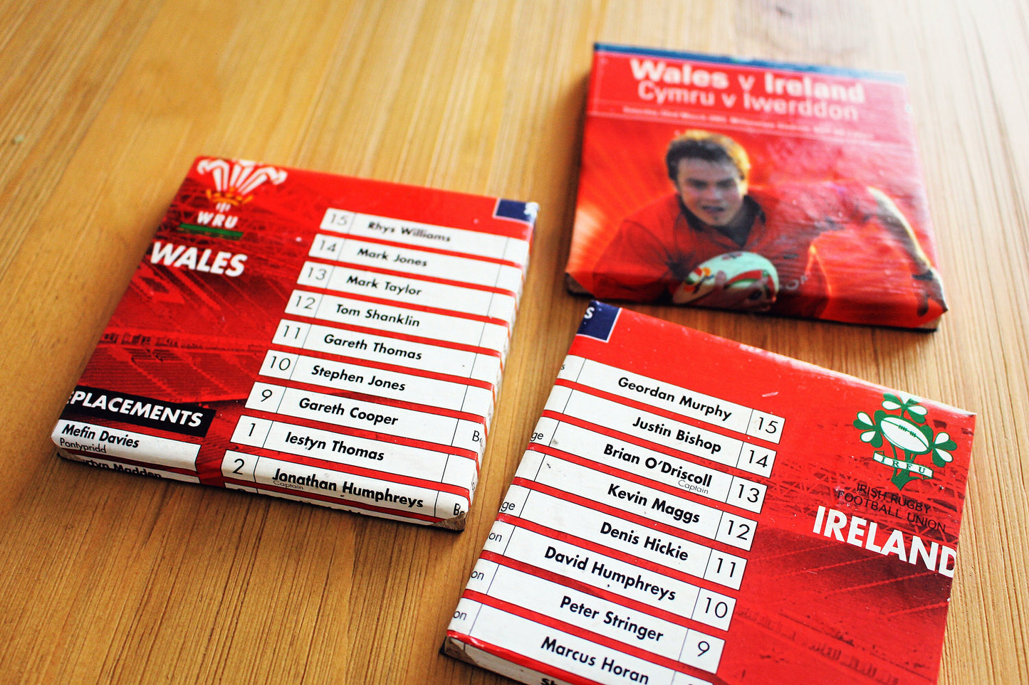 Upcycled Rugby Programme Coasters. Vintage Rugby Gift Unique Memento Iconic sports events match. World Cup Final Six Nations Rugby Lover