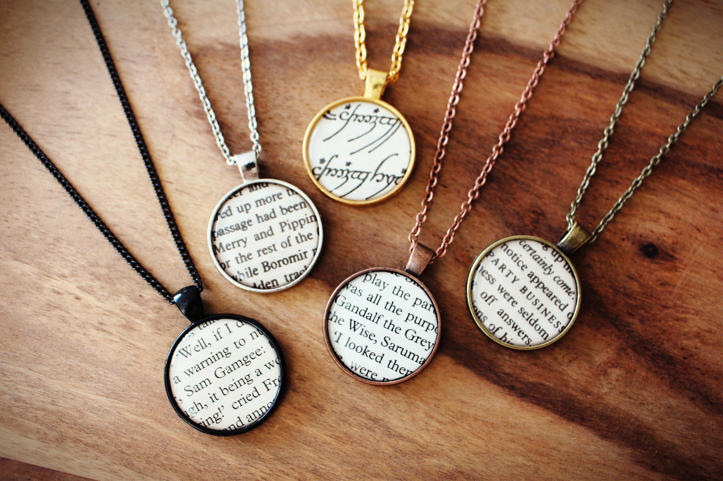 Recycled book page necklace. Star Trek inspired gift. The Enterprise. Captain Kirk Spock Uhuru Scotty Sulu.