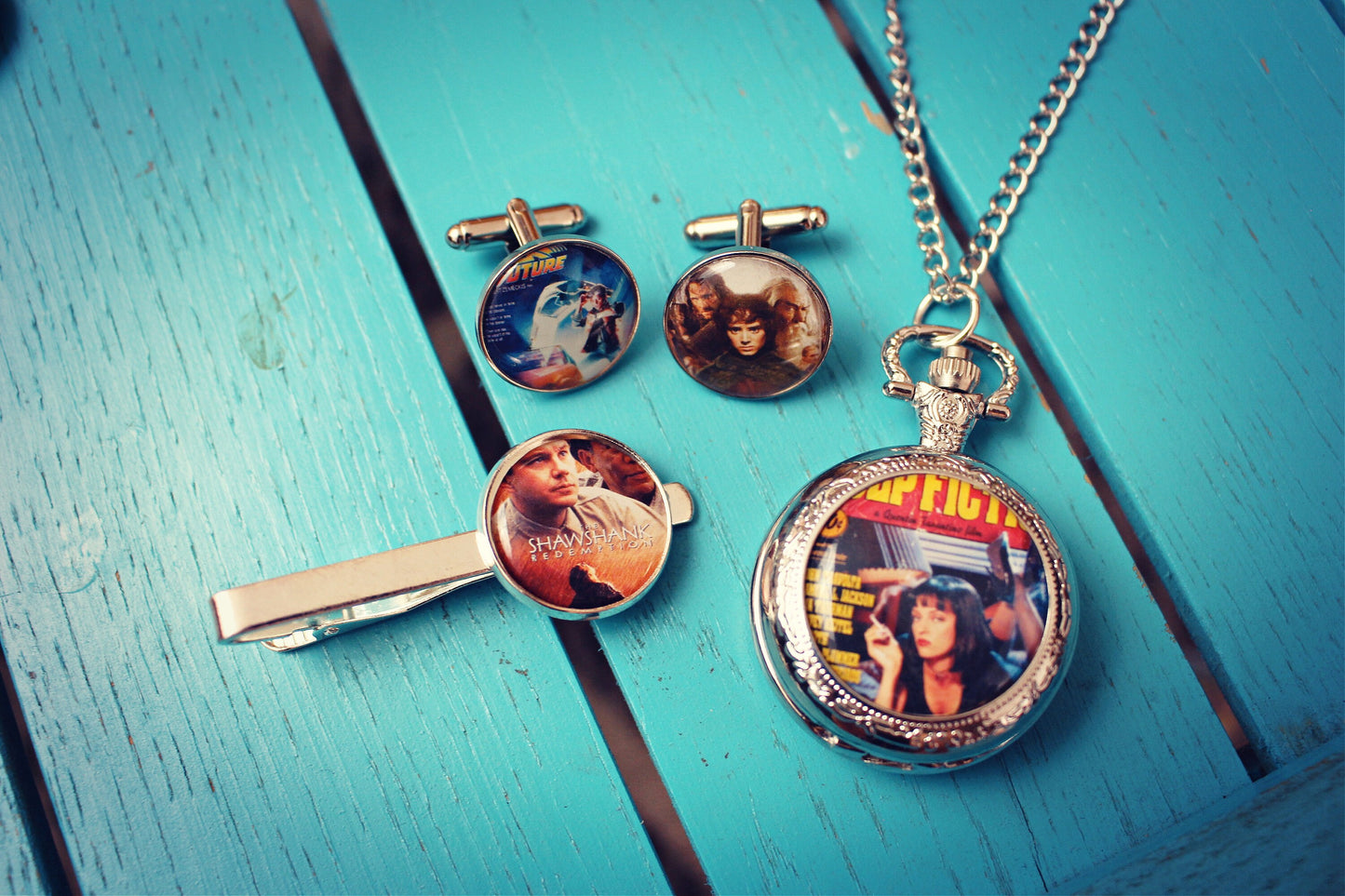 Movie Poster Pocket Watch. Iconic Film DVD Cover jewellery. Groomsmen gift. Gift for him. Movie Lover Film Buff Favourite Movie. Cinema gift