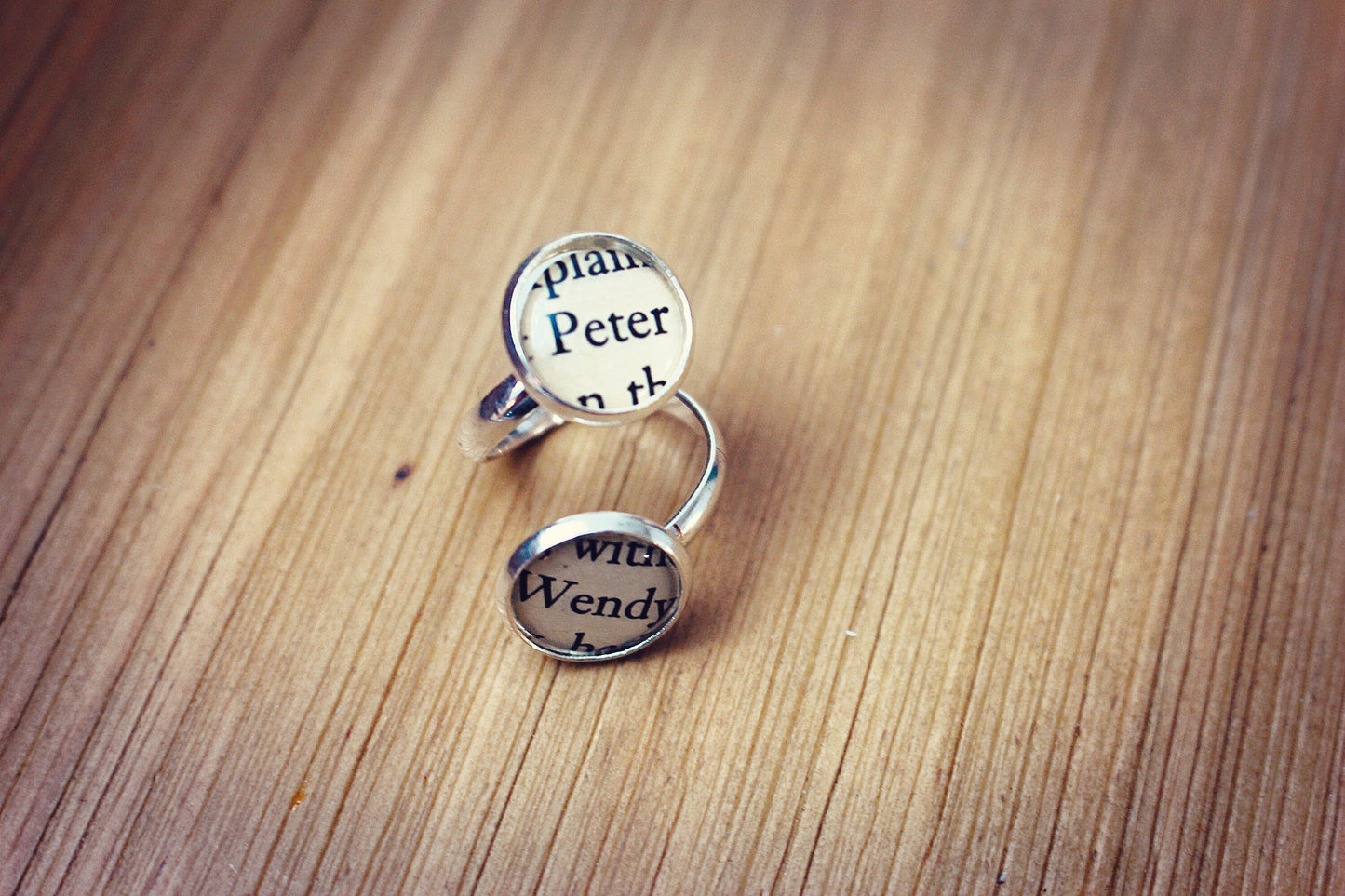 Recycled Book Page Rings. Book Lover Gift Bookworm Literature Upcycled jewellery Reclaimed Cartoon Classics. Mothers Day Gift. Gift for Mum.