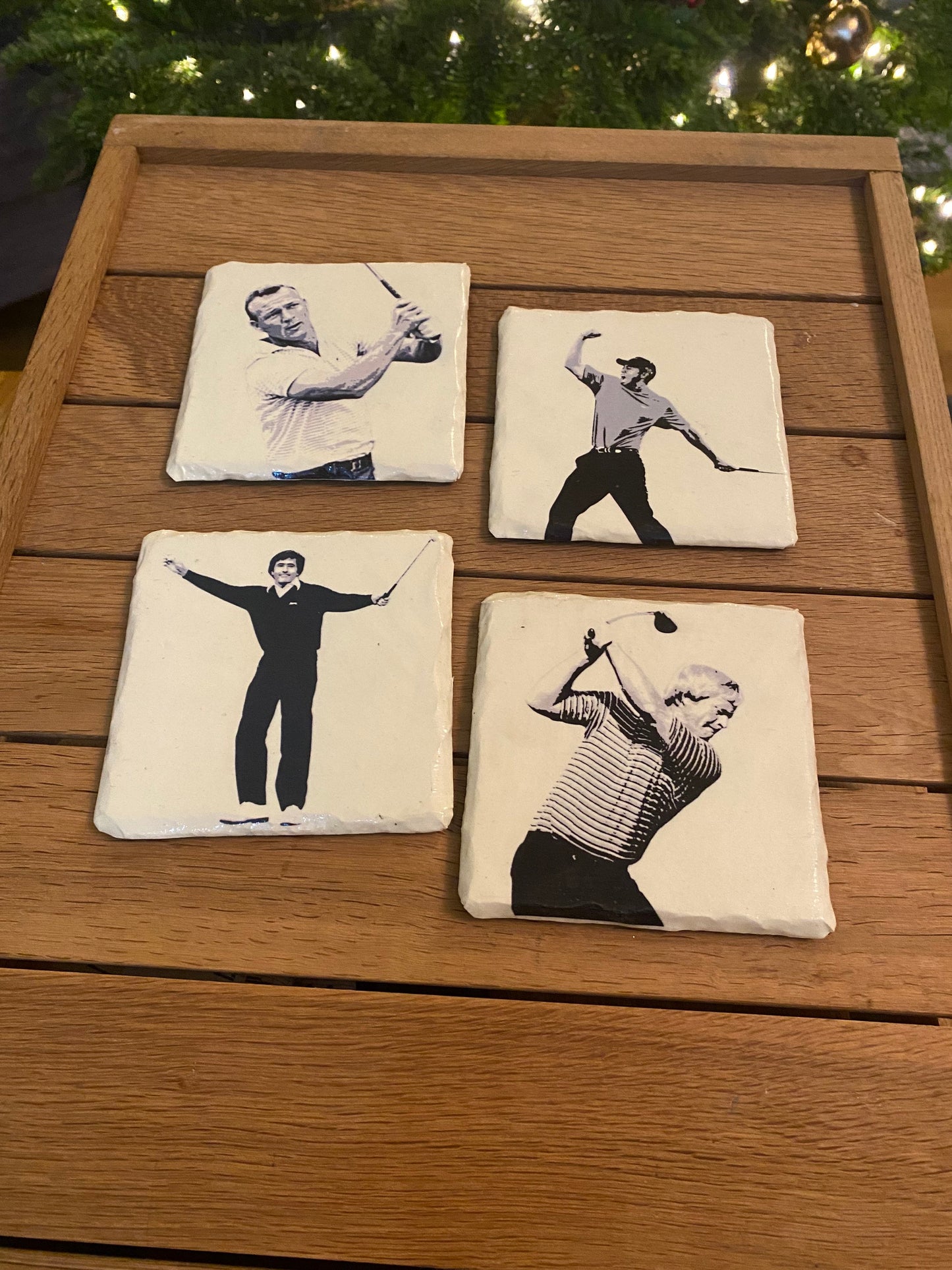 Golf Icons Coasters. Golfing Legends. Golfers Gift. Man Cave. Home Office decor. Gift for golf lover. Your photo personalised coaster. Beer