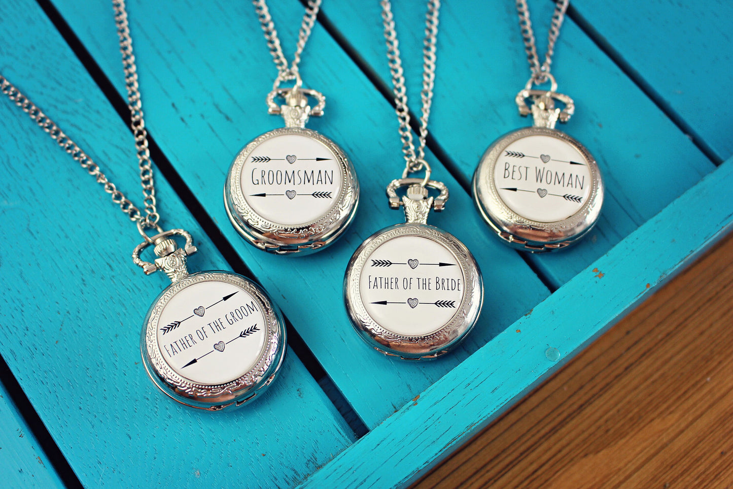 Wedding Party Pocket Watches. Team Groom Groom Squad Bride Tribe Team Bride. Groomsmen Groomswoman Best Man Bridesman Father of the Bride