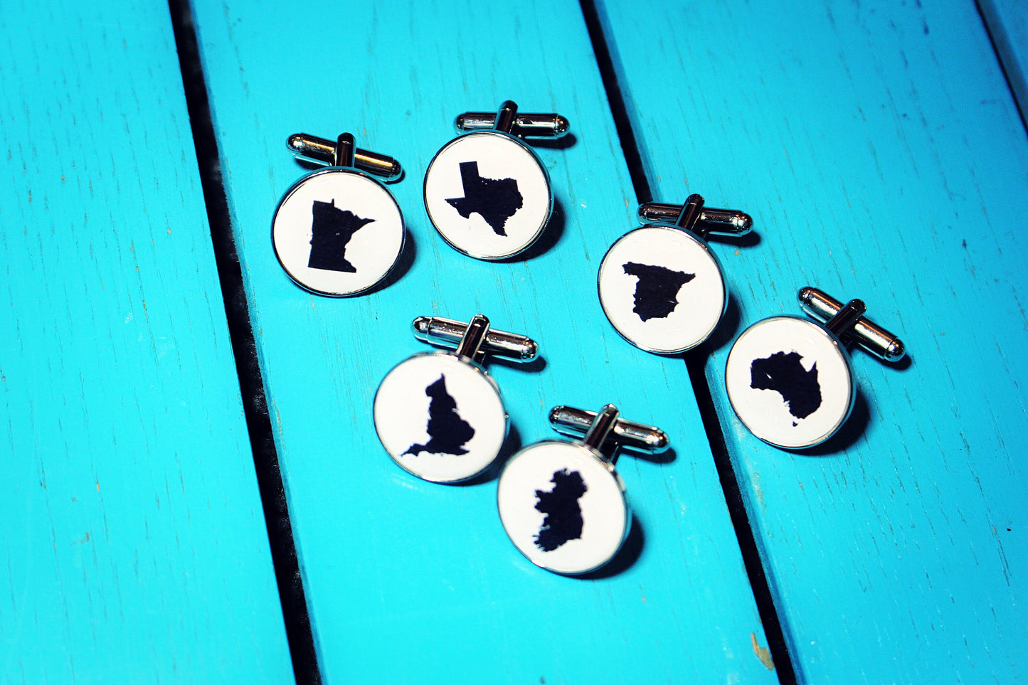Country Outline Cufflinks. County State Silhouettes Jewellery. Patriotic gift. Hometown present. Map Cufflinks Tie Bar Pocket Watch. Wedding