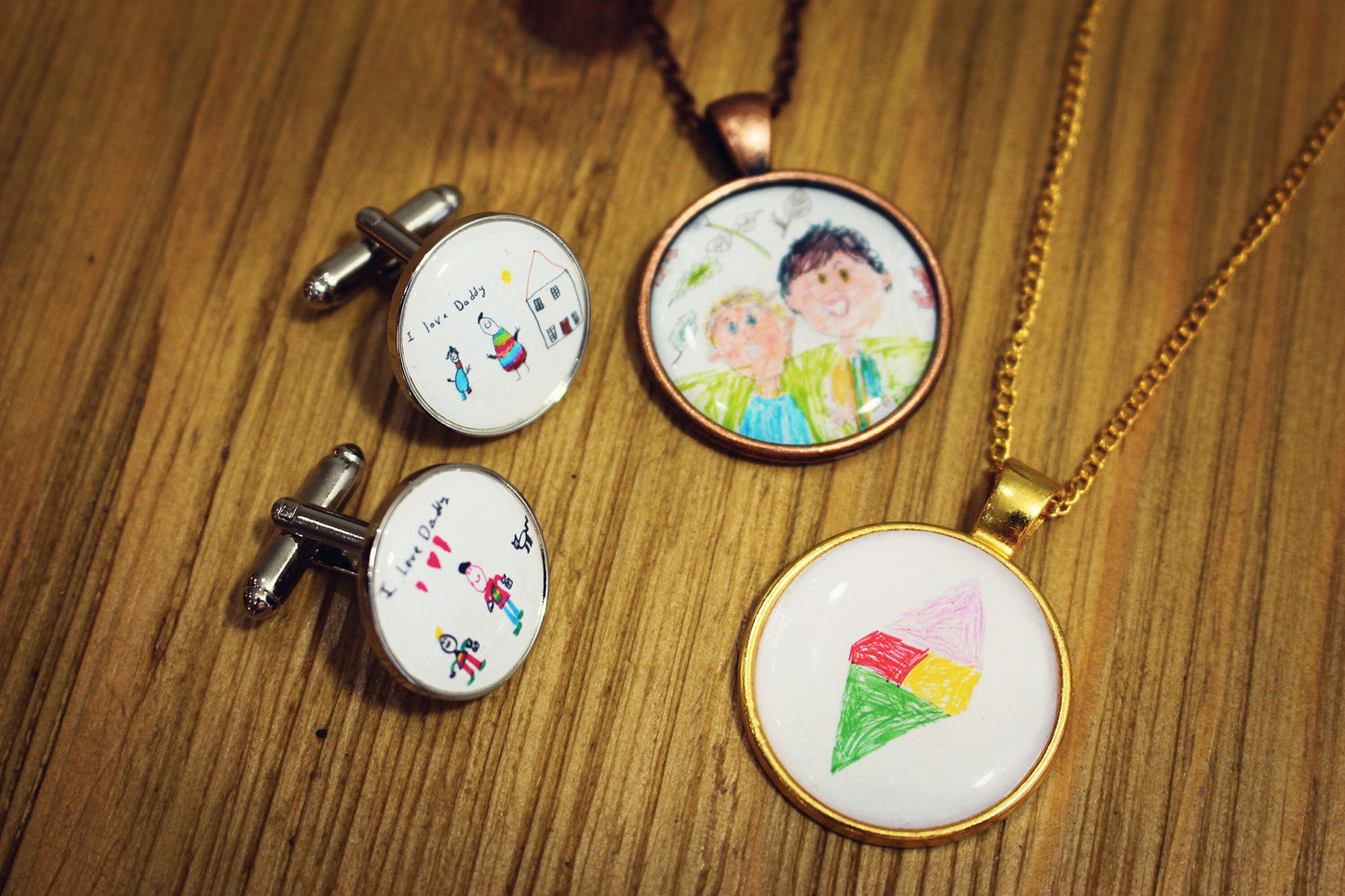 Child art/drawing/painting Necklace. Kids artwork. Unique gift. Mothers Day. Personalised gift for Mum, Granny, Dad. Handprint. Footprint.