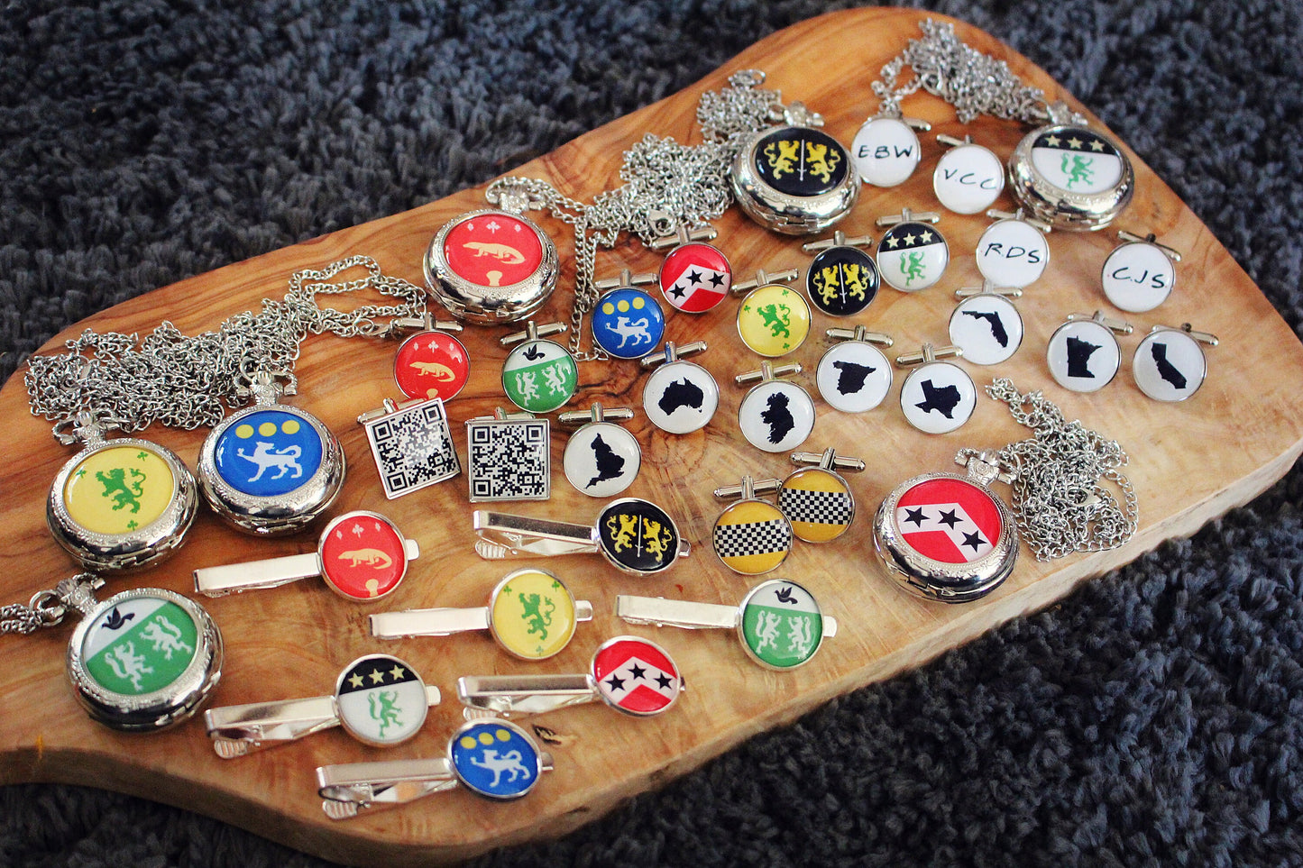 House Colours Cufflinks. Wizard School Houses. Wizarding World. Book Lover Jewellery. Wedding Theme Cufflinks Tie Bar Pocket Watch Groomsmen