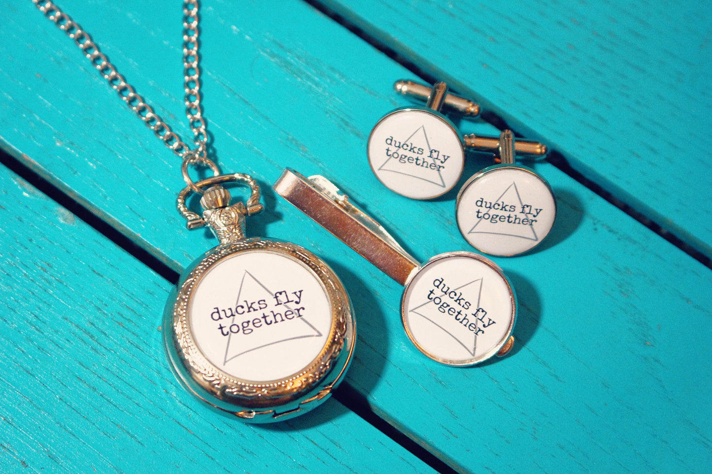 Your Logo Cufflinks. Promote your Brand Business on mens jewellery. Company logo gift Independent business marketing Customised Pocket Watch