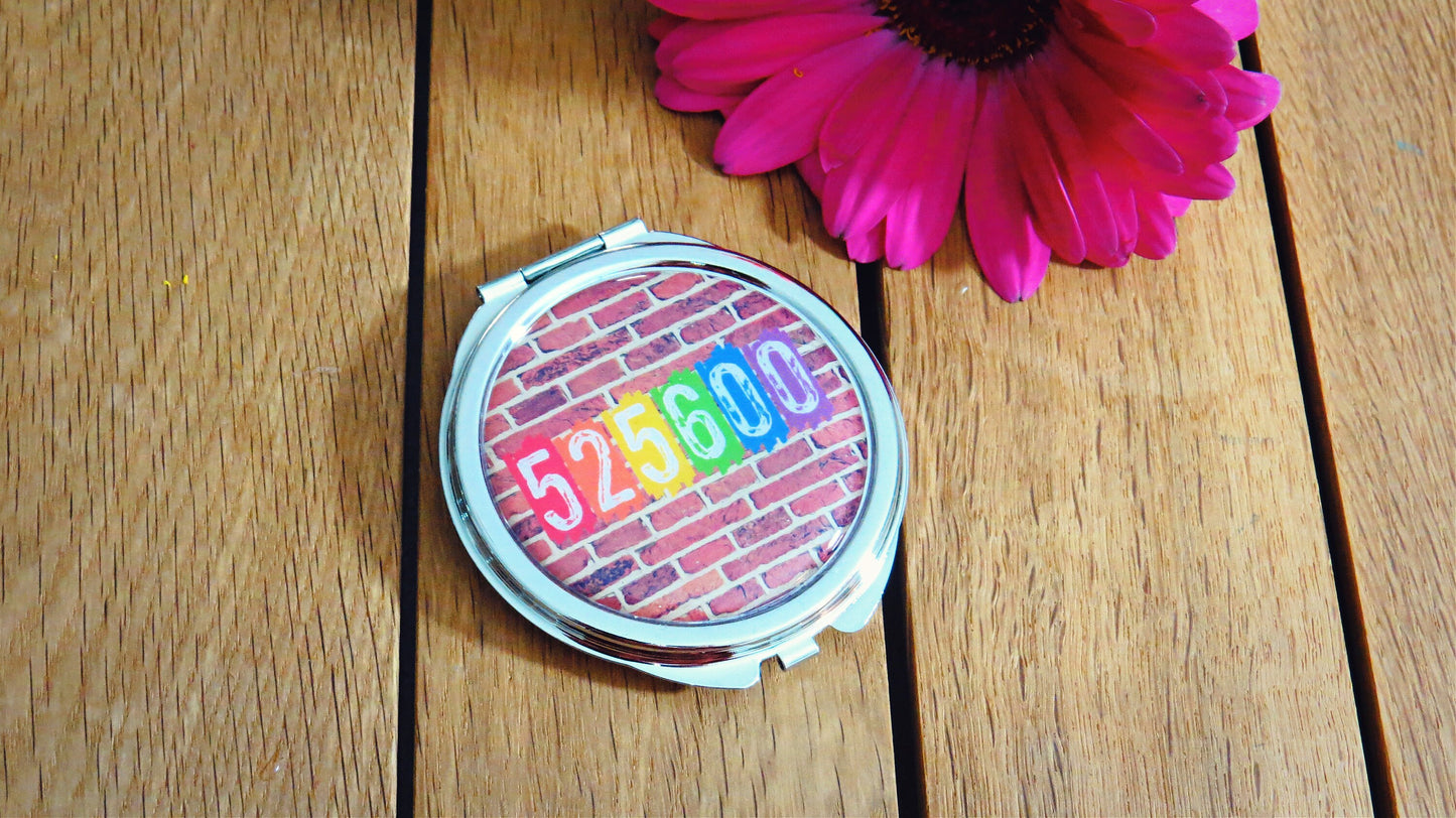 Musical Theatre Compact Mirror. Theatre Lover Pocket Mirror. Rent Hamilton Wicked Les Mis Heathers Dear Evan Hansen Guys and Dolls Chicago