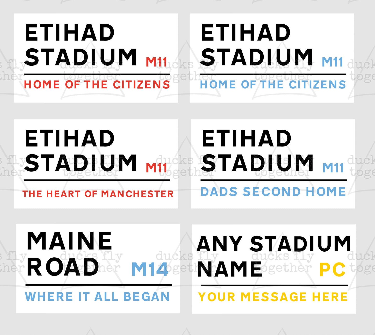 Football/Rugby Team Cufflinks - Street Signs- Gift for him. Old Trafford, Stamford Bridge, White Hart Lane, Emirates Stadium, Selhurst Park.