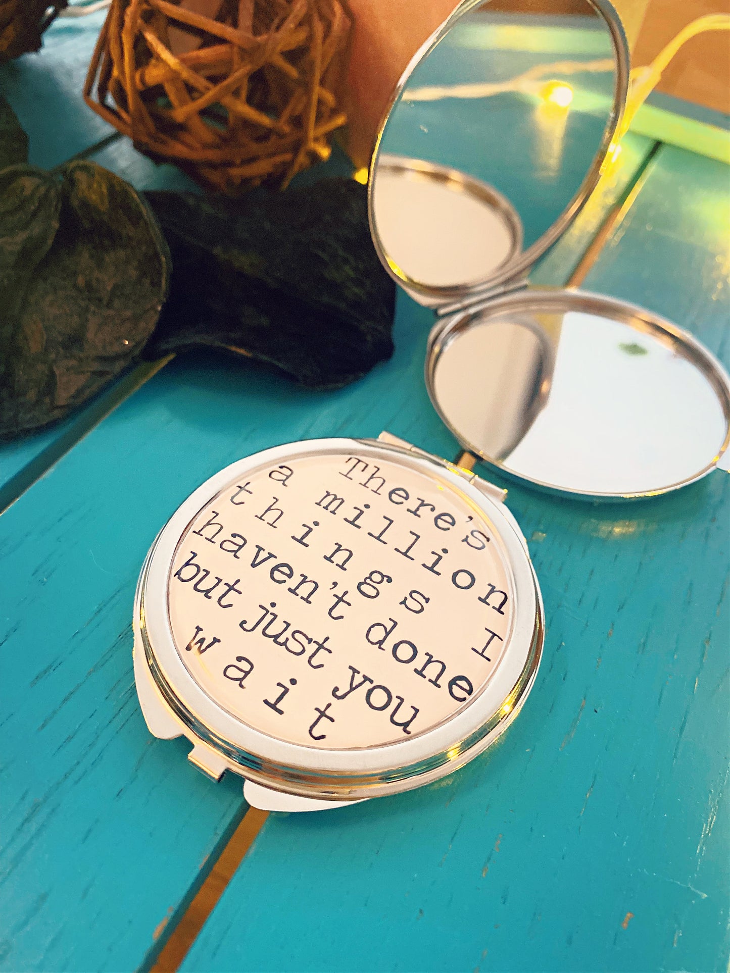 Personalised Wordsearch Mirror. Hidden Message Compact Mirror. Hand Mirror. Custom Pocket Mirror Bridesmaid. Mothers Day Gift. Gift for Mum.