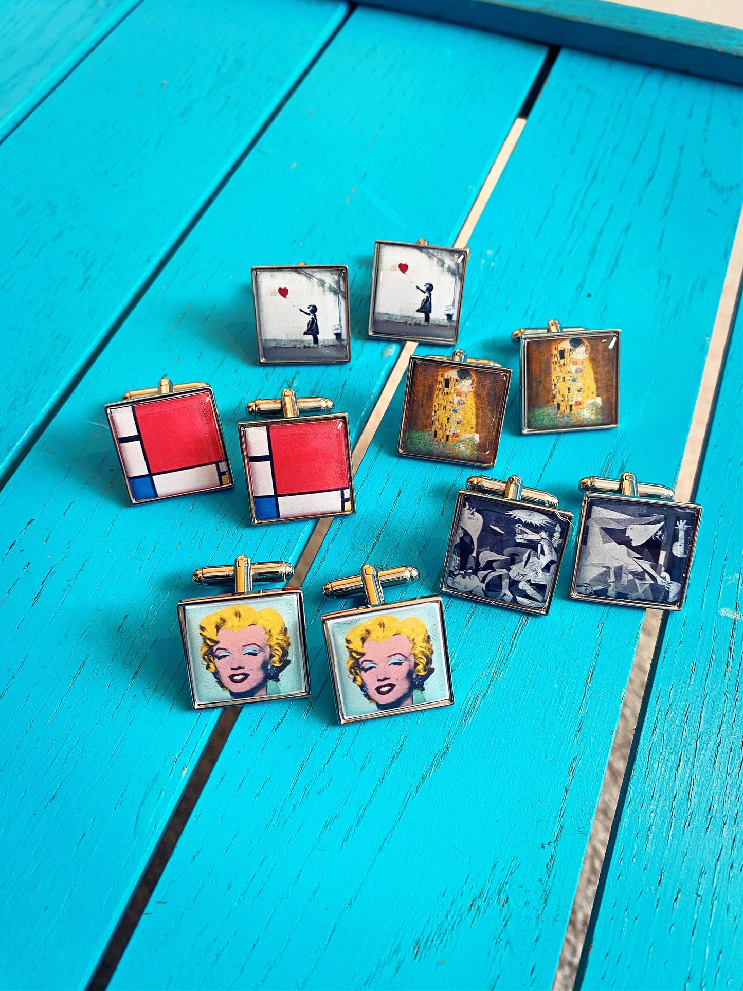 Classic Artwork Cufflinks. Iconic Painting Gift. Modern Art Jewellery. Art Masterpieces. Favourite Artist. Groomsmen Cufflinks. Art Student.