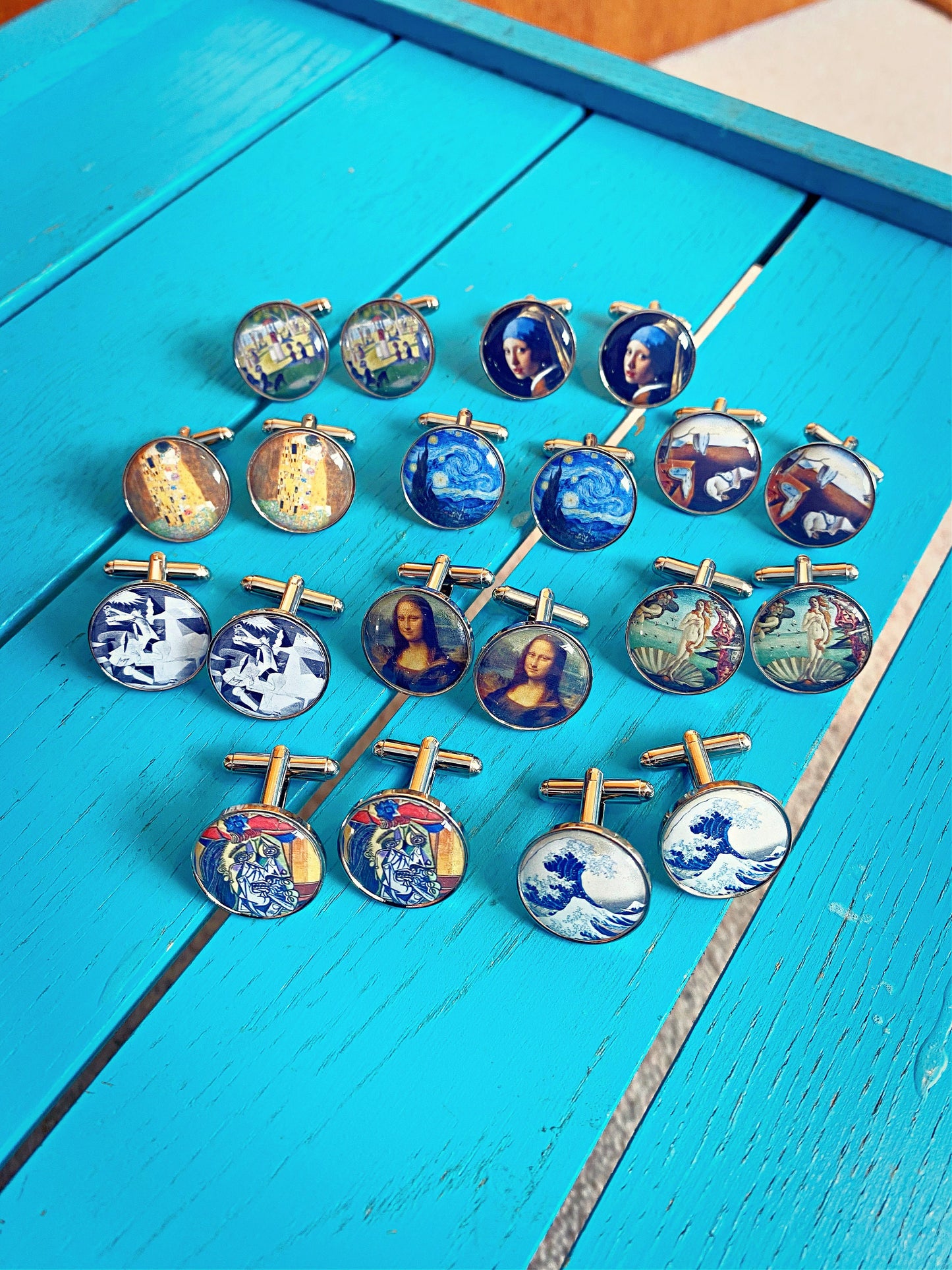 Classic Artwork Cufflinks. Iconic Painting Gift. Modern Art Jewellery. Art Masterpieces. Favourite Artist. Groomsmen Cufflinks. Art Student.