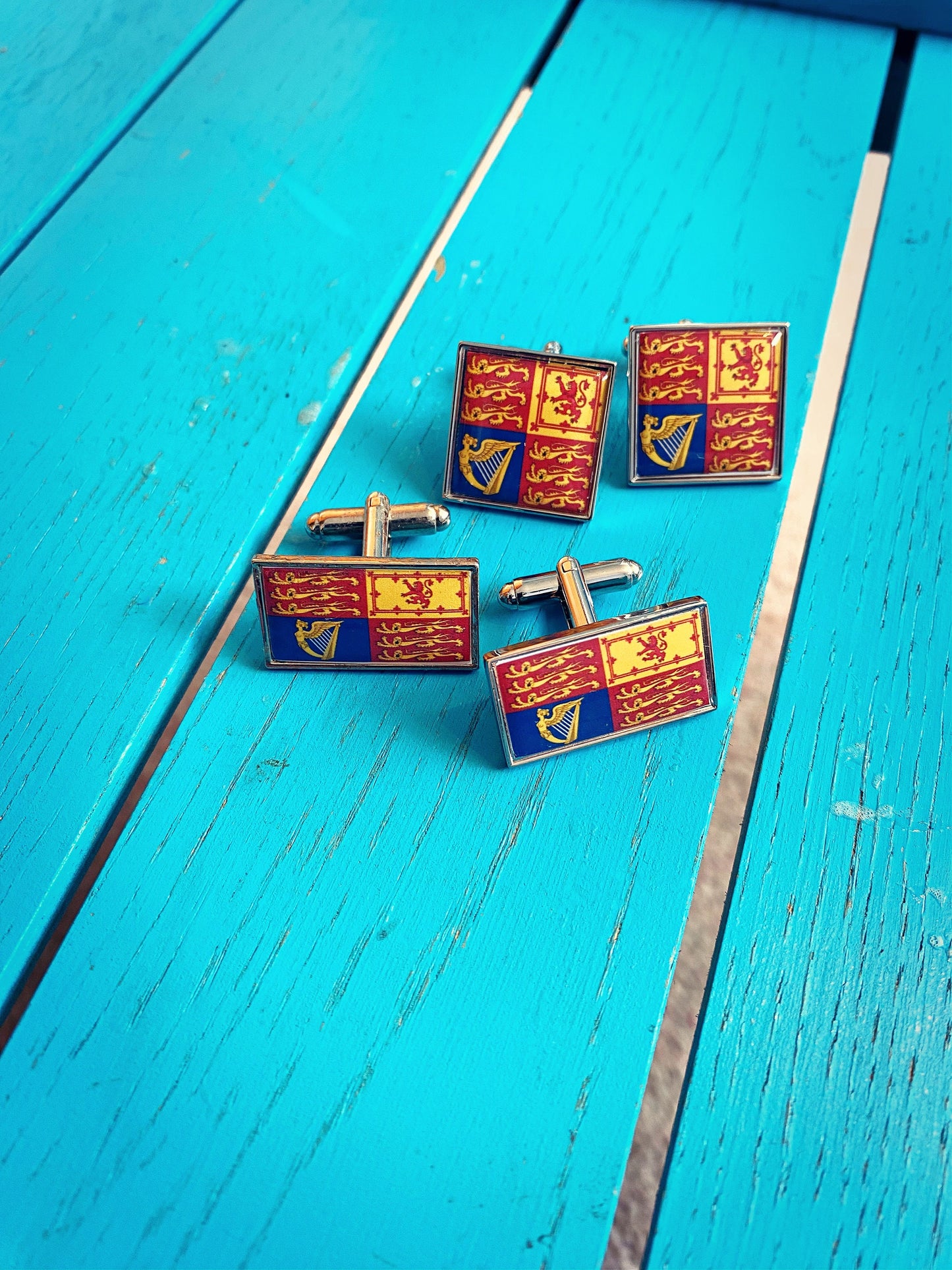 Custom Flag Cufflinks. Wedding Jewellery National Identity. Royal Standard Tie Clip, Pocket Watch. County Flag. Country Flag.