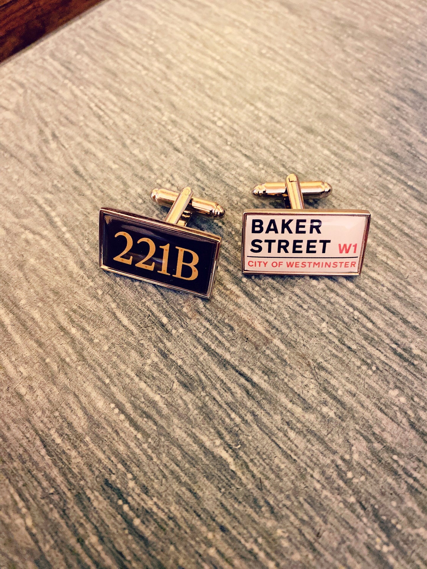 Sherlock Holmes 221B Baker Street Cufflinks. Dr Watson. Mycroft Holmes. Professor Moriarty. Detective Gift. Groomsmen Cufflinks. Wedding.
