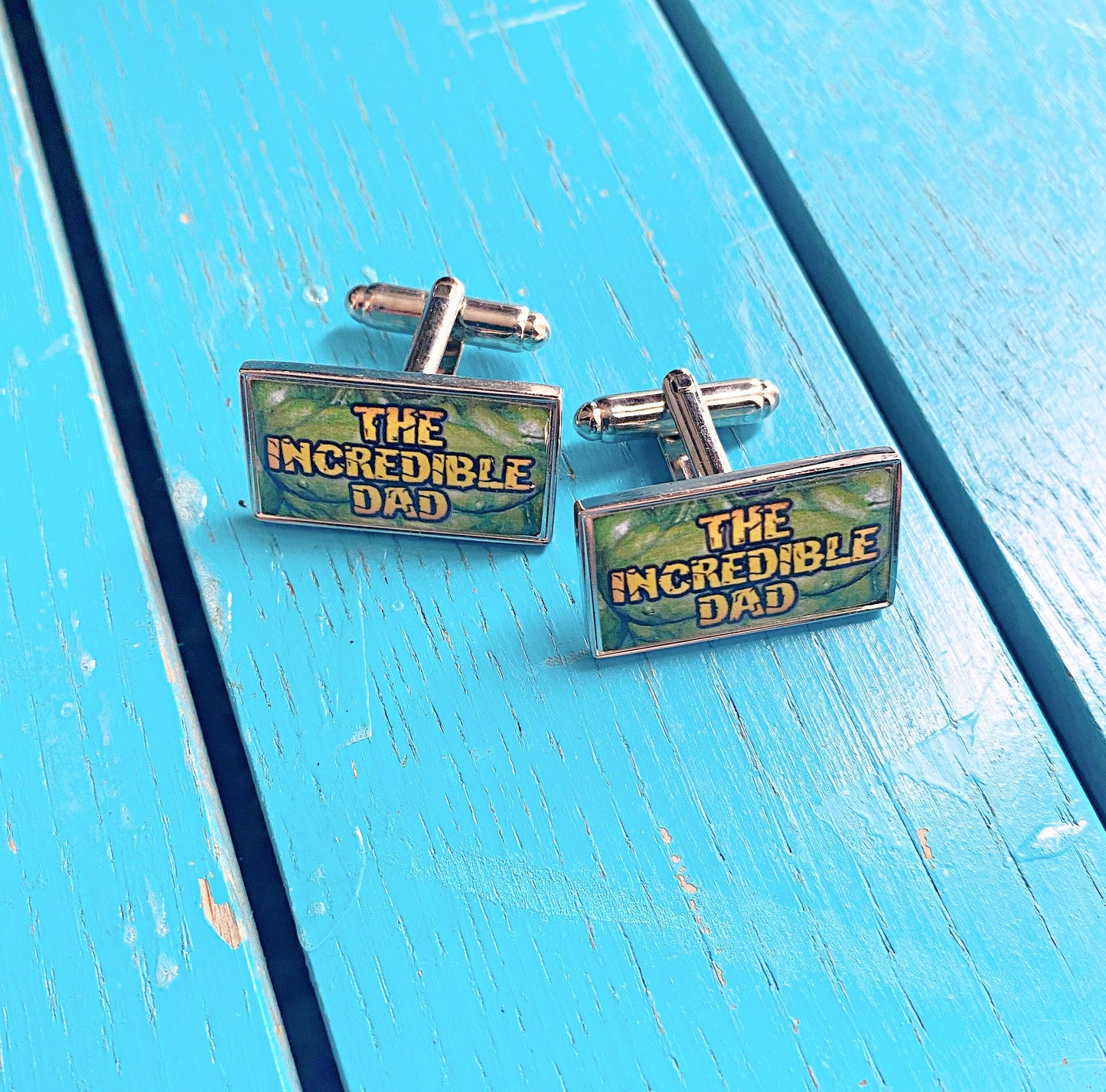 Personalised Dad Cufflinks. Unique Christmas Gift for Father.