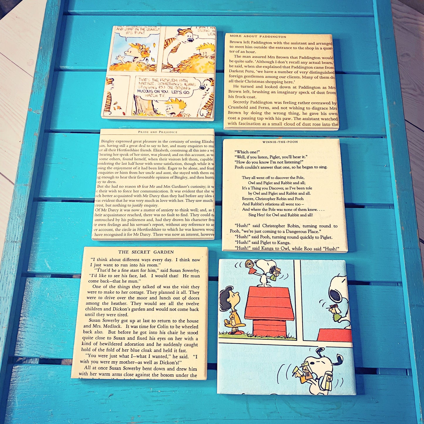 Unique recycled book page coasters. Personalised novelty gift. Literature. Book lover. Kitchen gift. Mothers Day Gift. Gift for Mum.