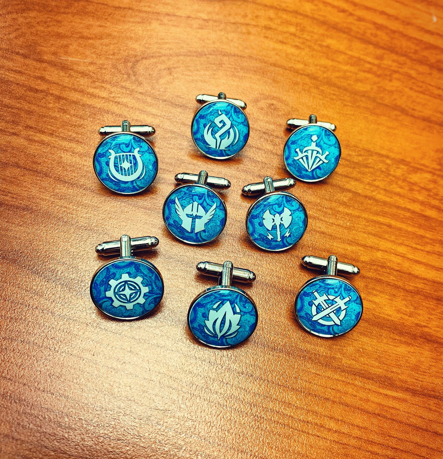 DND Dice Cufflinks. RPG Seven Sided Dice. Polyhedral Board Game. Role Player. Gamer. Fantasy Cufflinks. D20. Groomsman Gift. Geek Groom