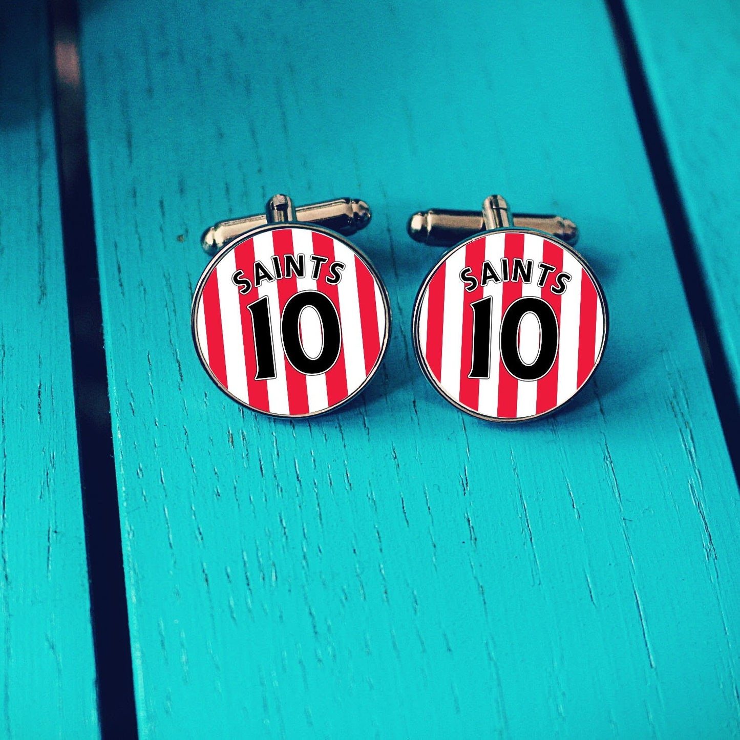 Southampton Football Stadium Cufflinks. St Mary's Stadium. Gift for Saints Fan. Road Sign Tie Bar. Personalised Street Name.
