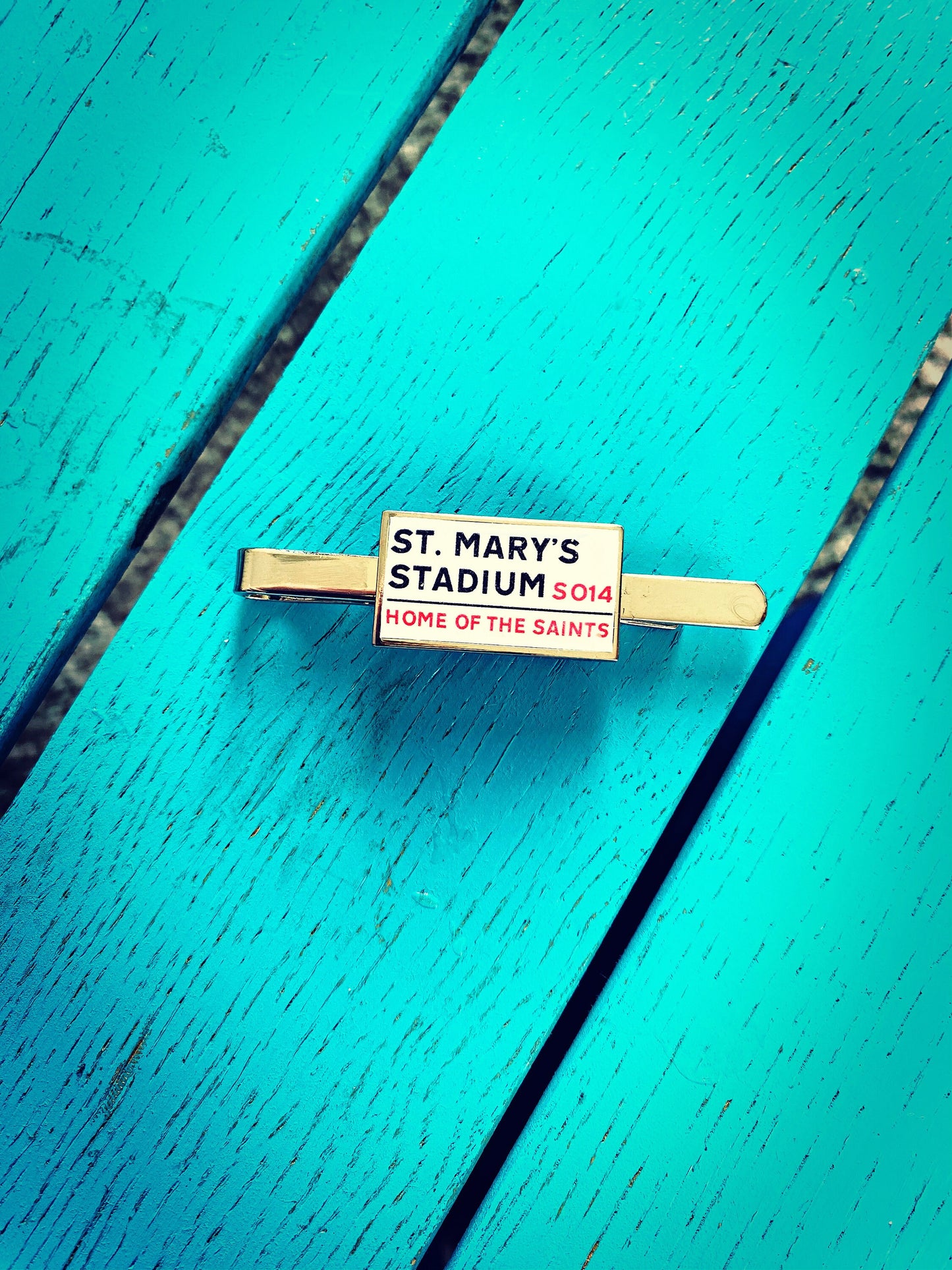 Southampton Football Stadium Cufflinks. St Mary's Stadium. Gift for Saints Fan. Road Sign Tie Bar. Personalised Street Name.