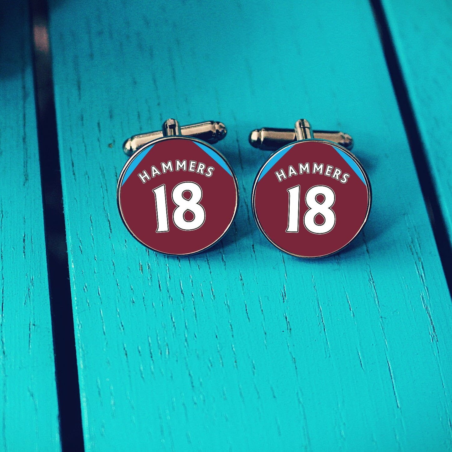 West Ham Football Stadium Cufflinks. London Stadium. Boleyn Ground. Gift for Hammers Fan. Upton Park. Road Sign Tie Bar. Personalised Street