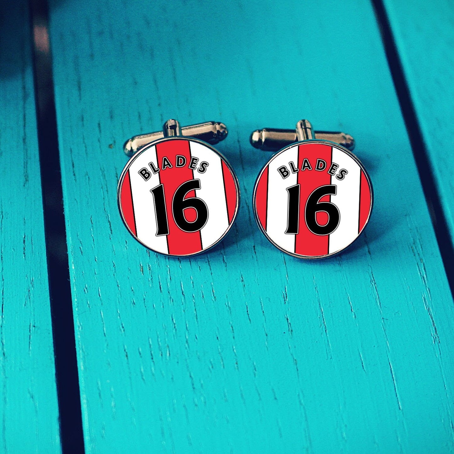 Sheffield United Football Stadium Cufflinks. Bramall Lane Stadium.. Gift for Blades Fan. Road Sign Tie Bar. Personalised Street Name.