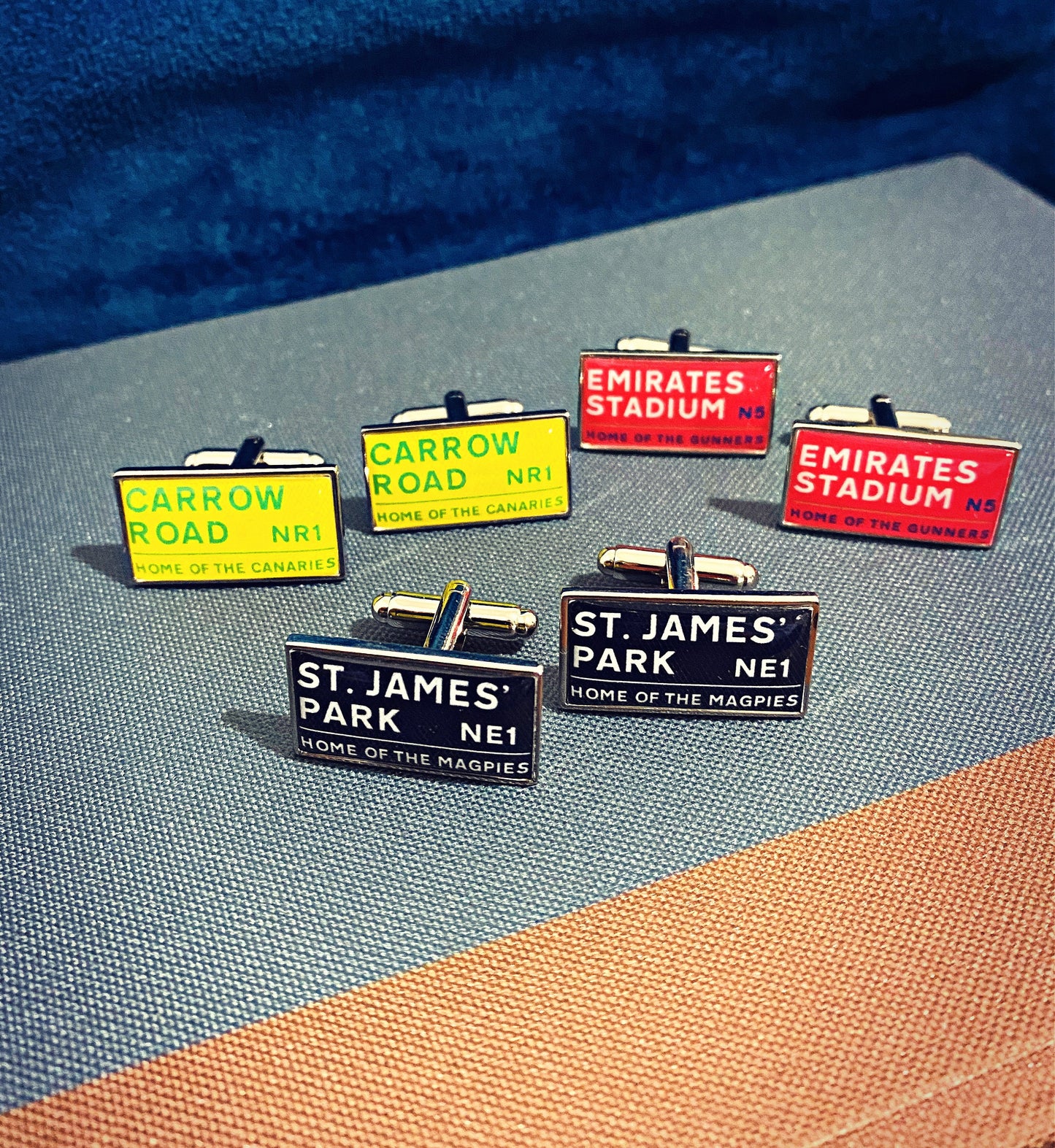 Accrington Stanley Football Stadium Cufflinks. Crown Ground Stadium. Gift for Accy Stanley Fan. Road Sign Tie Bar Personalised Street Name.