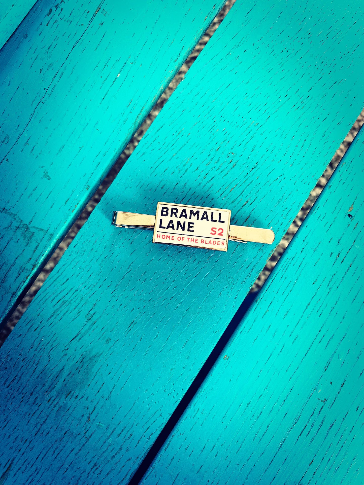 Sheffield United Football Stadium Cufflinks. Bramall Lane Stadium.. Gift for Blades Fan. Road Sign Tie Bar. Personalised Street Name.