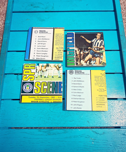 Vintage Wigan Athletic Football Programme Coasters. Upcycled Football Gift. Man Cave Home Decor. Retro Football Gift for Dad. Nottingham