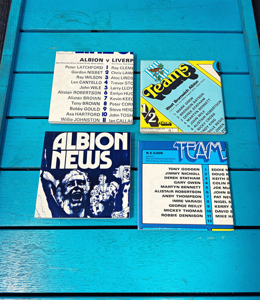 Vintage West Bromwich Albion Football Programme Coasters. Upcycled Football Gift. Man Cave Home Decor. Retro Football Gift for Dad West Brom